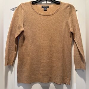 Ann Taylor Cashmere Women's Camel Crew Neck Sweater
